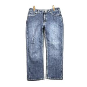 Riders By Lee Relax Fit Straight Leg Jeans Women 14P Blue Denim Stretch Gorpcore